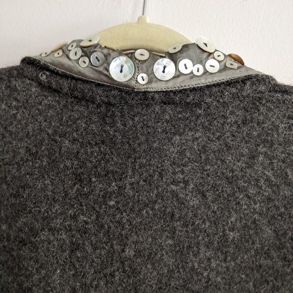 CUPCAKE International Wool Jacket Charcoal Gray Large Women's - Picture 4 of 6